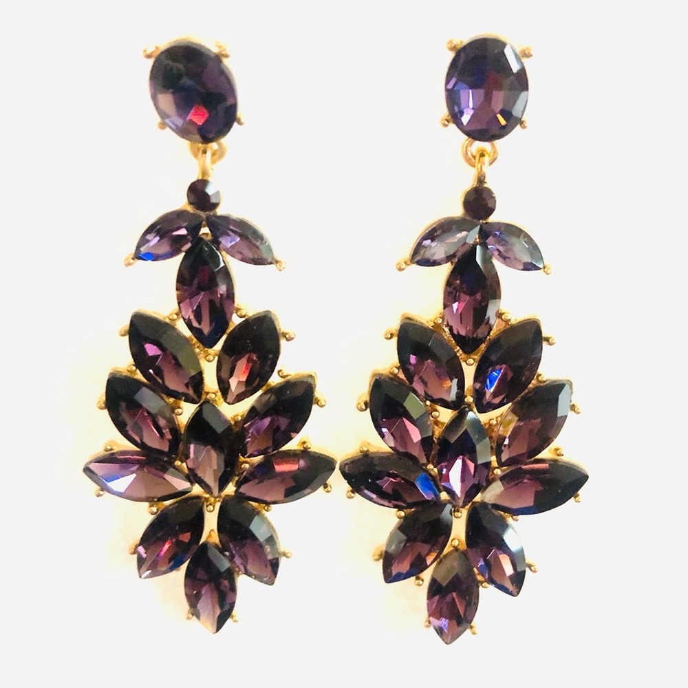 Purple Statement Earrings